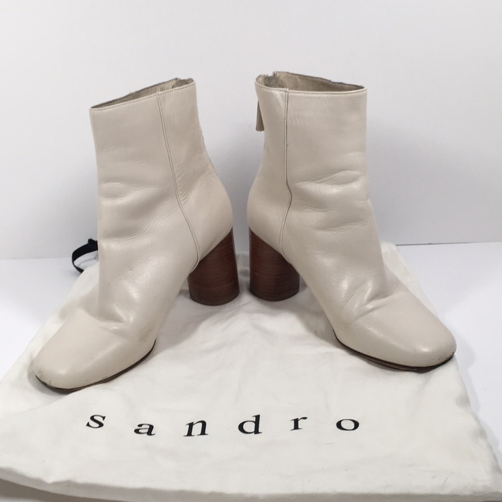 ✨ Sandro Sacha Leather Ankle Boots ✨ Sz 36